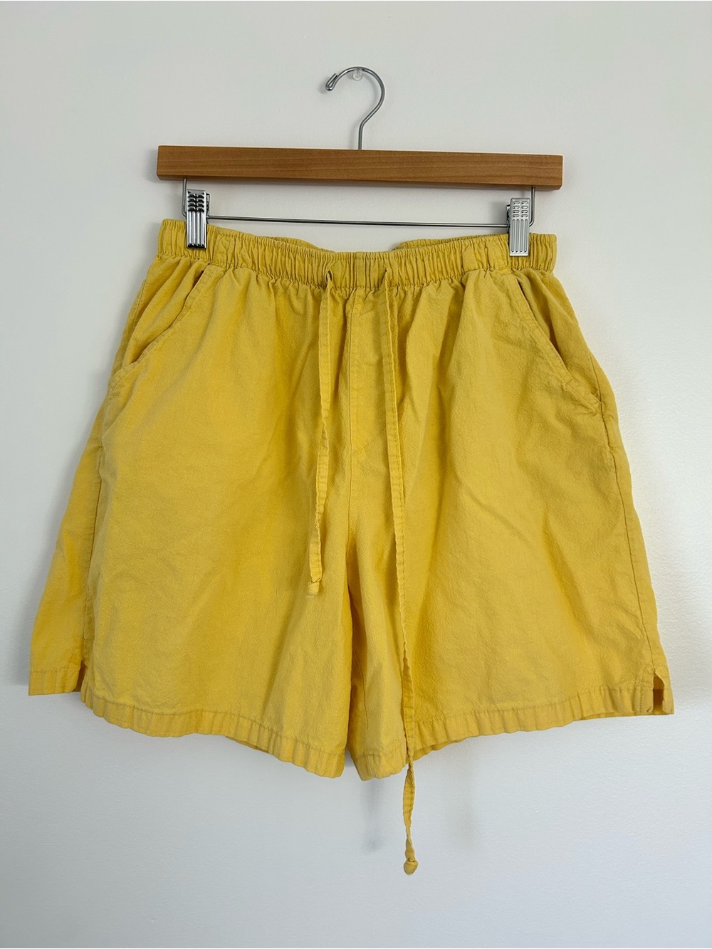 Vintage Bobbie Brooks Yellow Elastic Drawstring Pull Loose Shorts